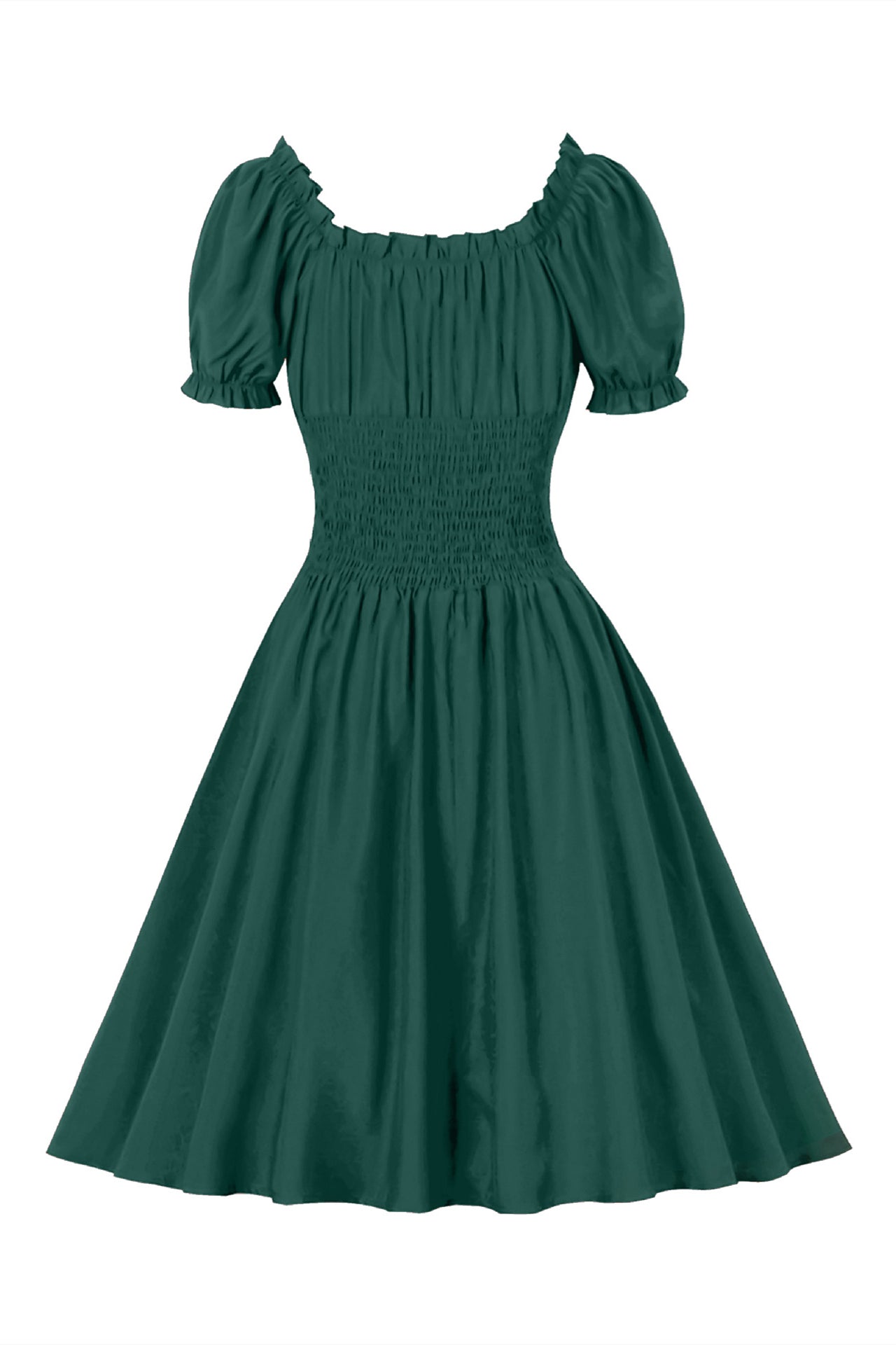 Red Smoked Wasit Off the Shoulder Dress