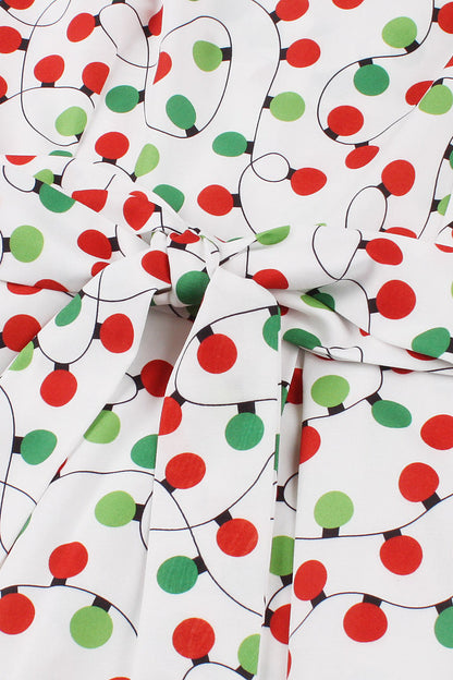 Red and Green Polk Dots A-line Short Dress