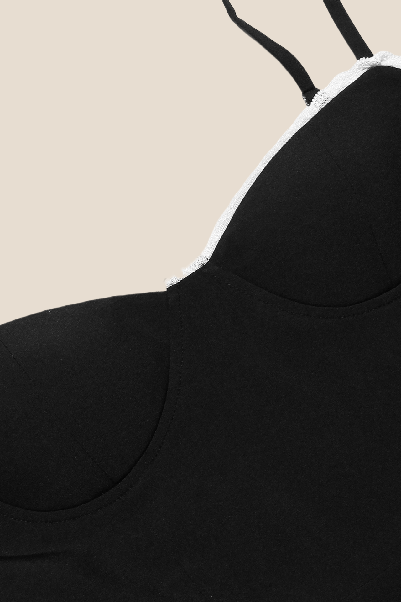 Spaghetti Straps Black A-line Short Dress