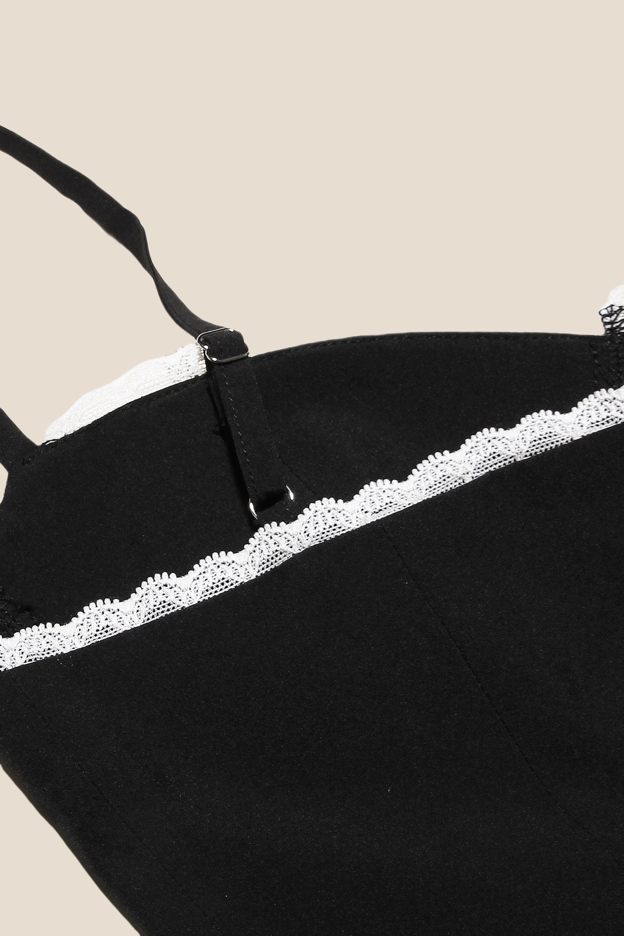Spaghetti Straps Black A-line Short Dress