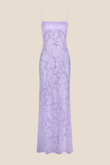 Spaghetti Straps Green Lace A-line Long Dress