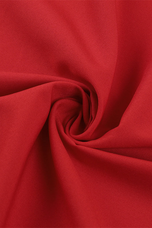 Straps Red Chiffon Tiered Maxi Dress
