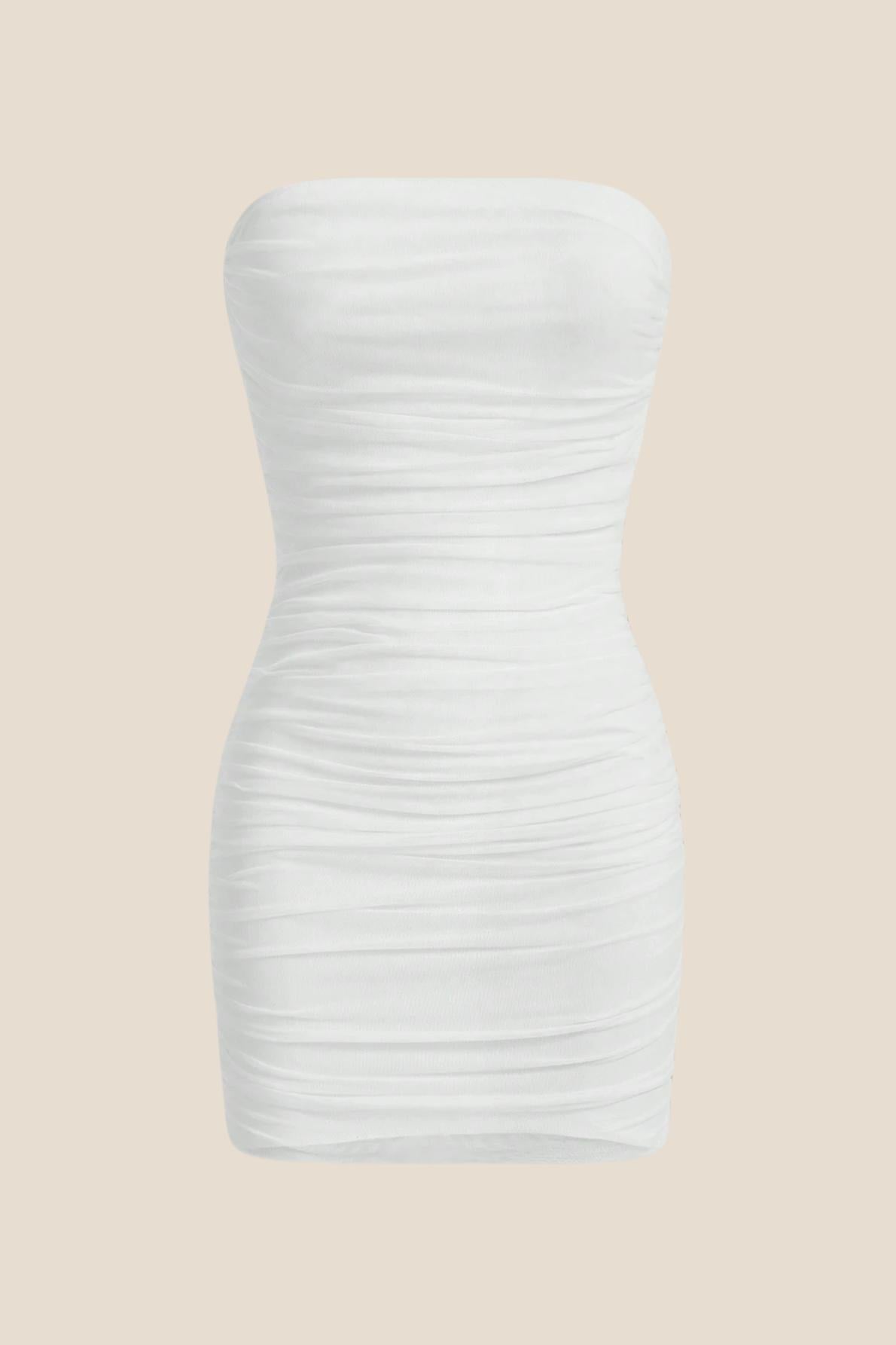 Strapless Blue Bodycon Lace-up Short Dress