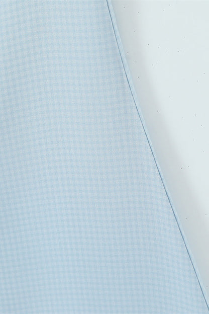 Blue Flower Embroidered A-line Short Dress
