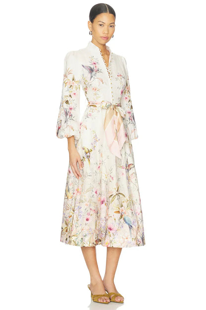 Rebellion Button Midi Dress