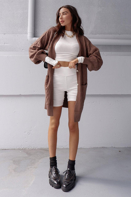 Ariel Knit Cardigan - Chocolate