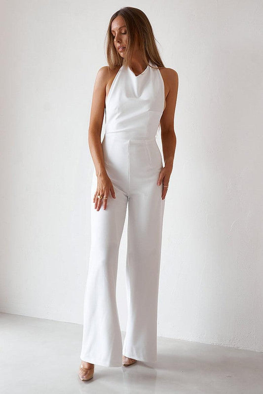 Backless Jumpsuit - Vintage White (PREORDER)