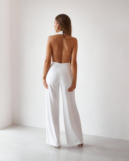 Backless Jumpsuit - Vintage White (PREORDER)