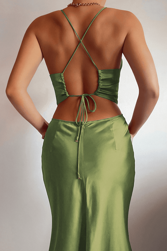 Charissa Slip Dress - Khaki