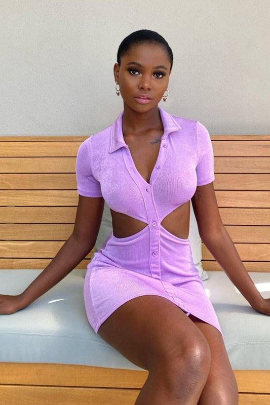Claudia Mini Dress - Lilac