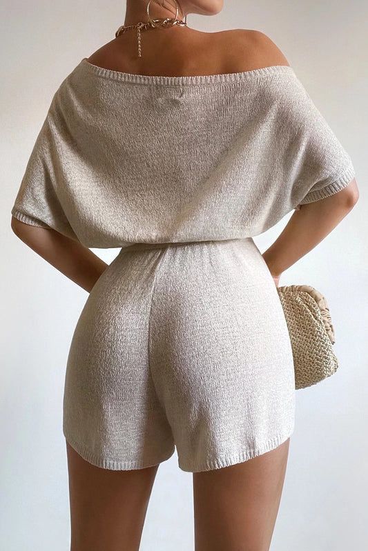 Miami Knit Romper - Oatmeal