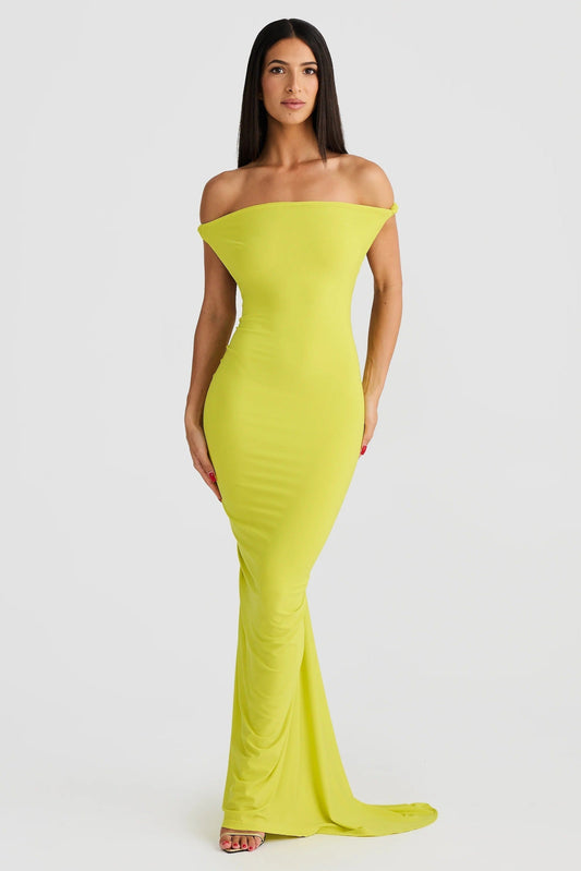 Maia Multi-Way Gown - Chartreuse