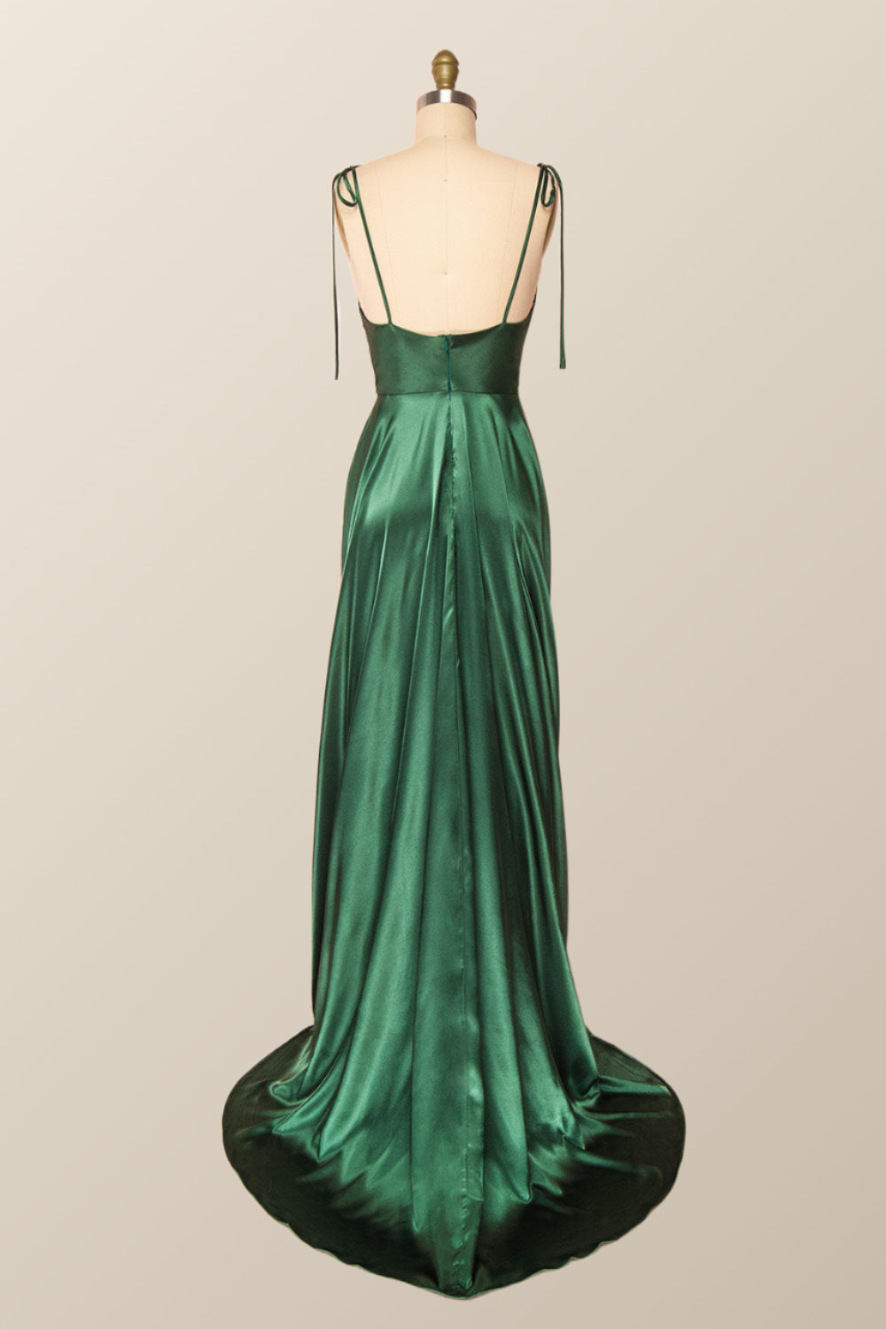 Princess Red A-line Long Dress with Tie Shoulders