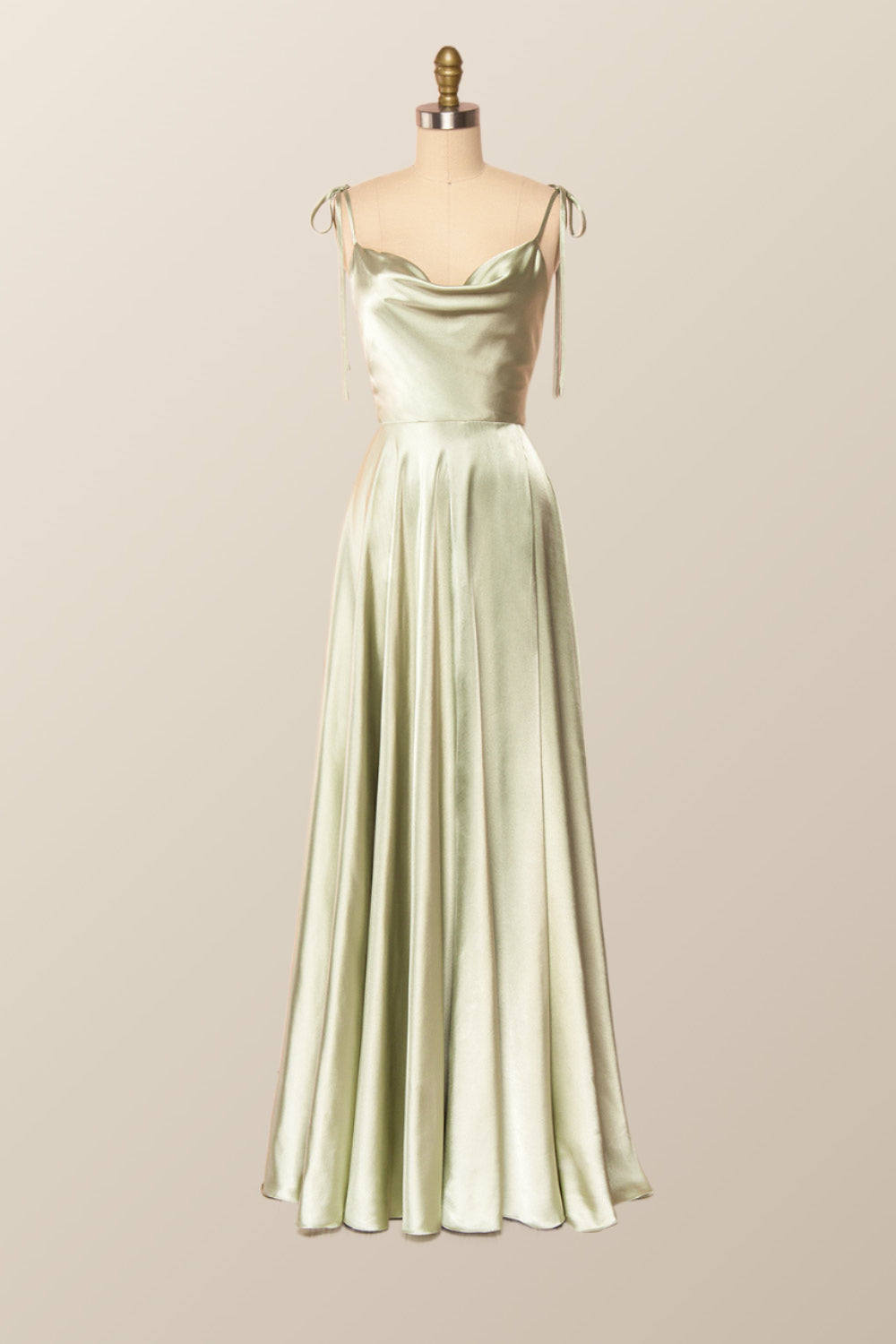 Princess Red A-line Long Dress with Tie Shoulders