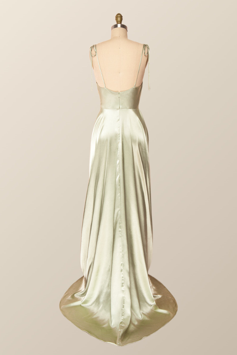 Princess Red A-line Long Dress with Tie Shoulders