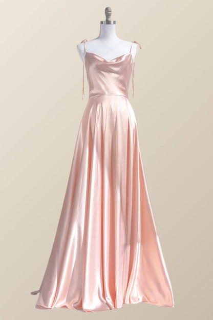 Simply Straps Green Silk Long Party Dress