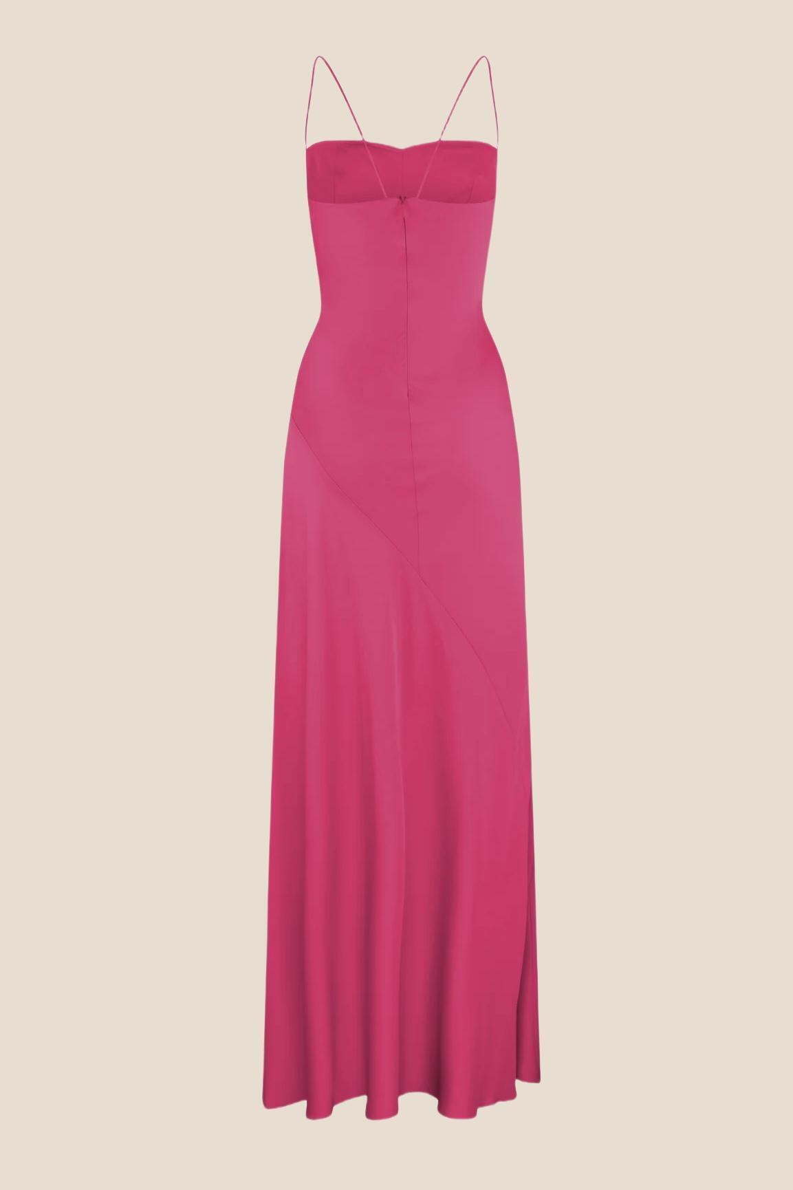 Royal Blue Straps Long Dress with Slit
