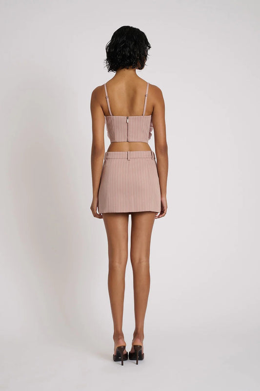 Emerson Skirt - Blush Pinstripe