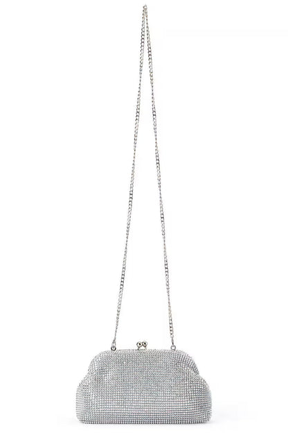 Ela Crystal Clutch - Silver