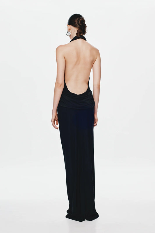 Misha Vanessa Jersey Maxi Dress - Black