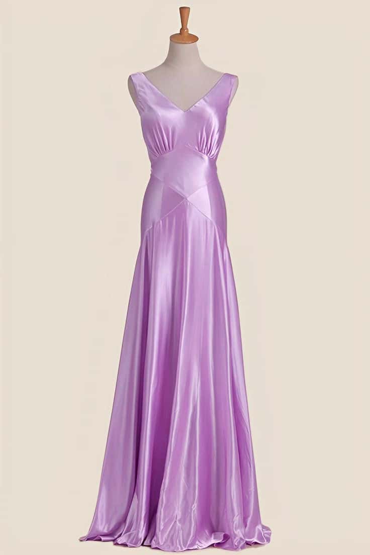 Light Blue V Neck Sheath Long Party Dress