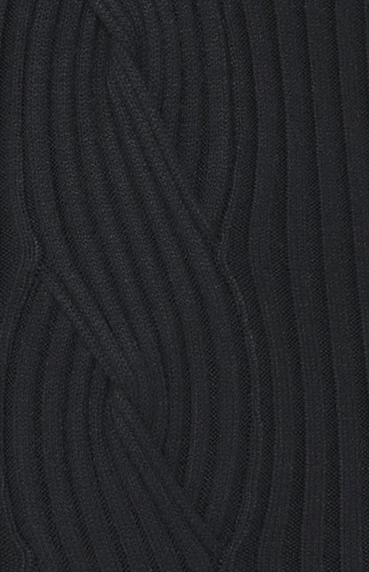 Lula Cut Out Knit Dress - Black