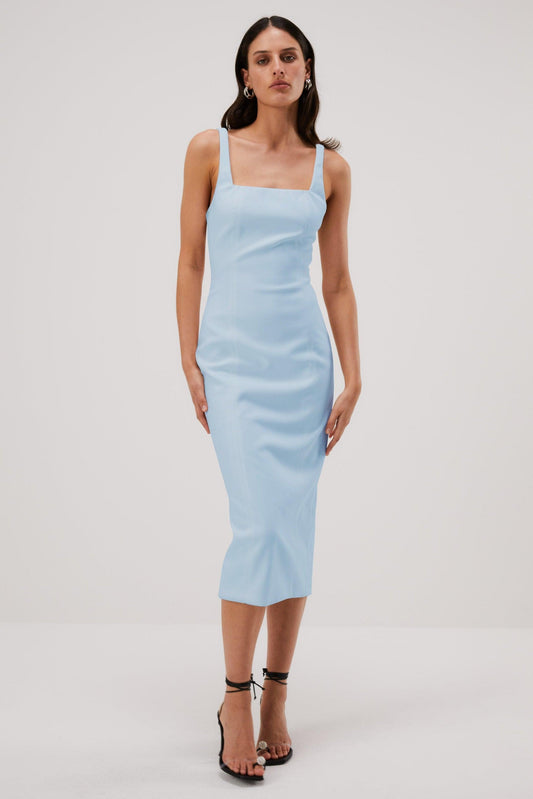 Misha Beck Bonded Midi Dress - Sky Blue