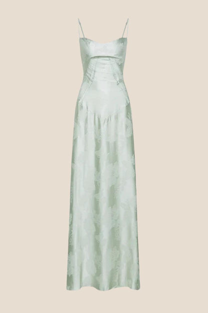 Dreamy Pink Straps Long Dress