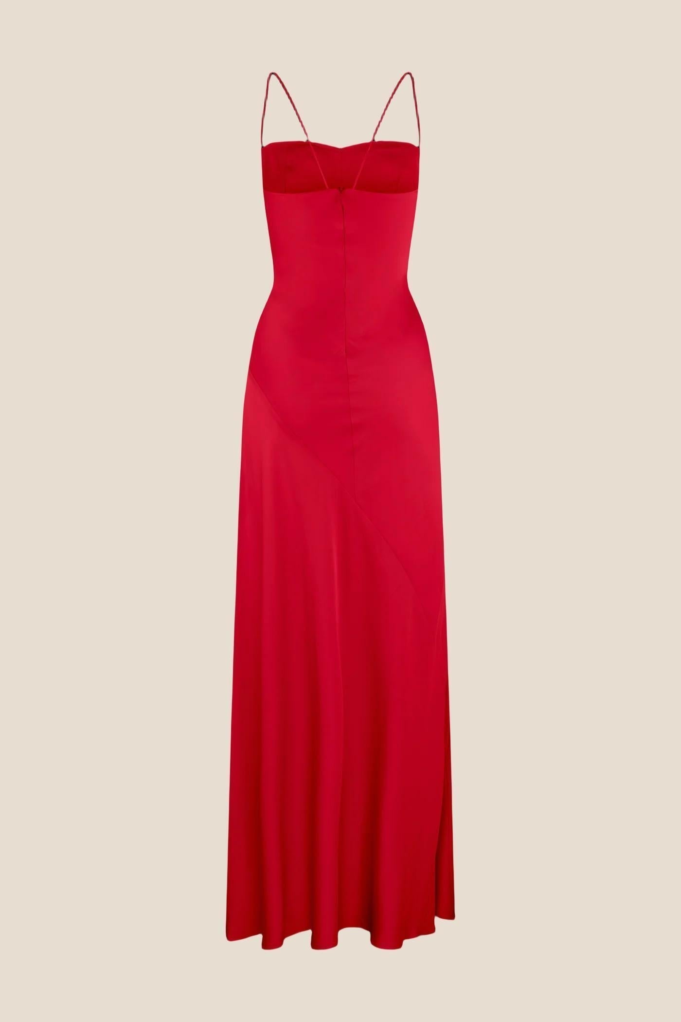 Spaghetti Straps Olive Green Long Dress with Slit