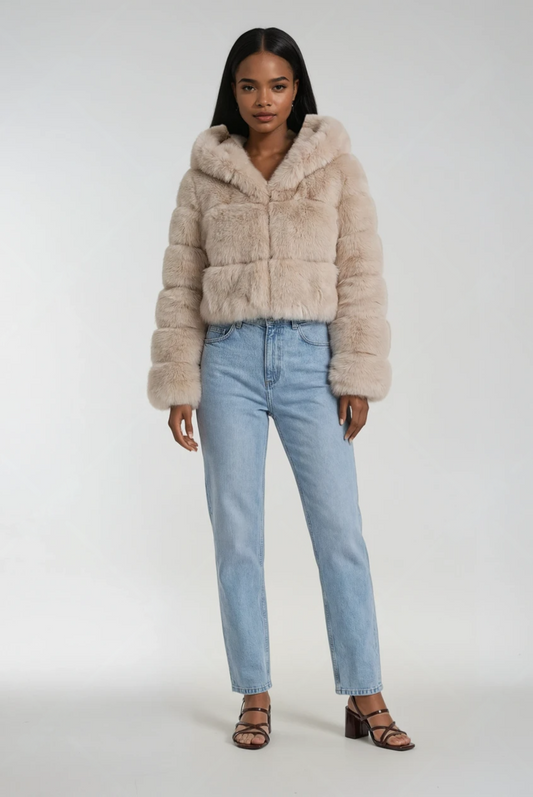 Livette - Fluffy Hooded Coat